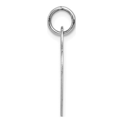 14K White Gold Heart Disc Charm – view 2
