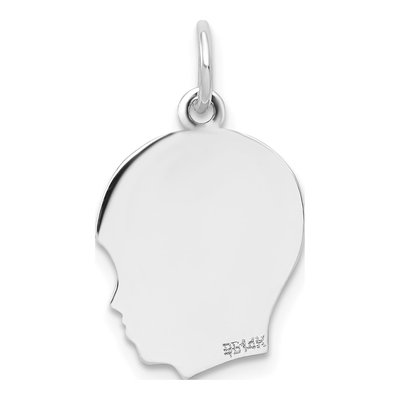 14K White Gold Boy Pendant – view 4