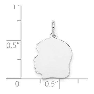 14K White Gold Girl Pendant – view 5