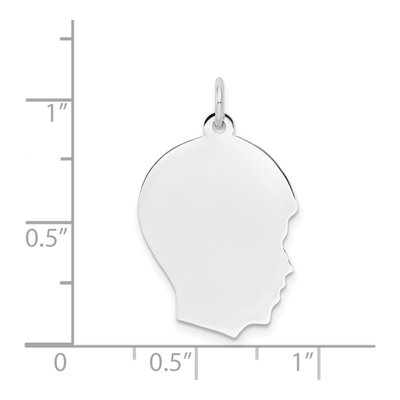 14K White Gold Boy Charm – view 4