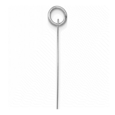 14K White Gold Round Disc Charm – view 3