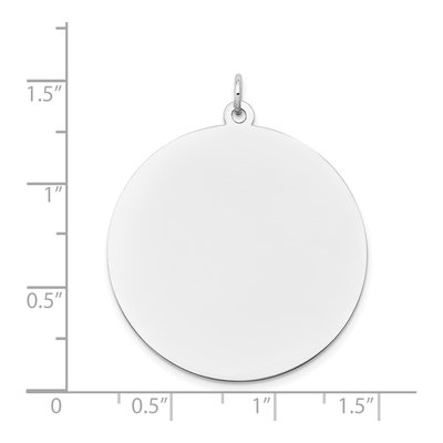 14K White Gold Round Disc Charm – view 4