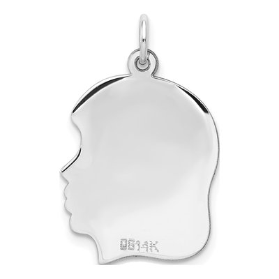 14K White Gold Girl Pendant – view 5