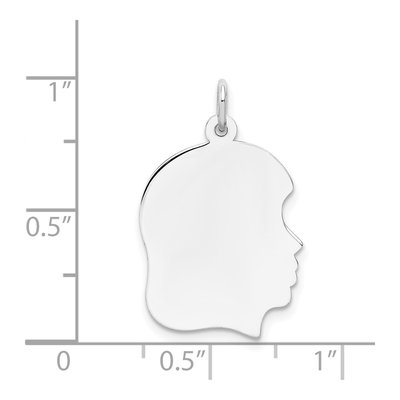 14K White Gold Girl Pendant – view 6