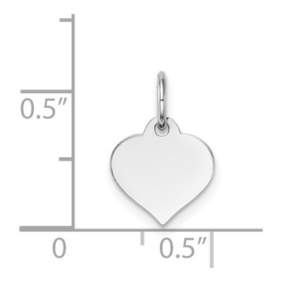 14K White Gold Heart Disc Charm – view 4