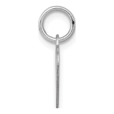 14K White Gold Heart Disc Charm – view 3
