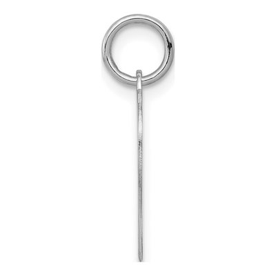 14K White Gold Heart Disc Charm – view 2