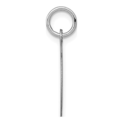 14K White Gold Round Disc Charm – view 3