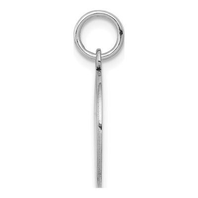 14K White Gold Round Disc Pendant – view 2