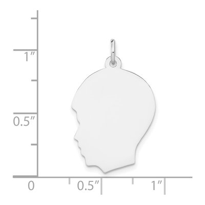 14K White Gold Boy Pendant – view 4