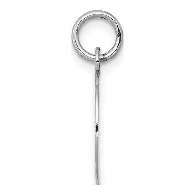 14K White Gold Round Disc Charm – view 3