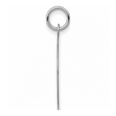 14K White Gold Round Disc Charm – view 3