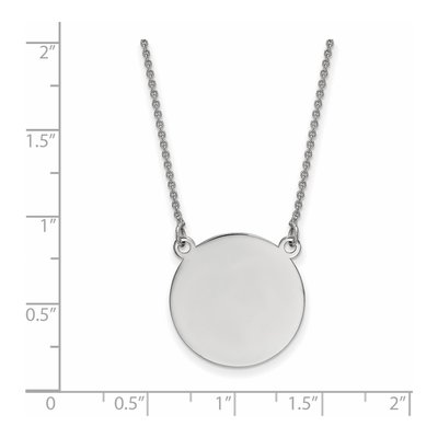 14K Yellow Gold Disc Pendant Necklace – view 2