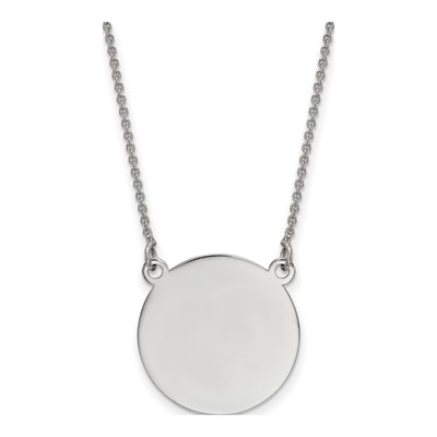 14K Yellow Gold Disc Pendant Necklace