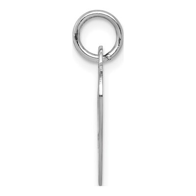 14K White Gold Heart Disc Charm – view 3
