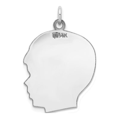14K White Gold Boy Pendant – view 4