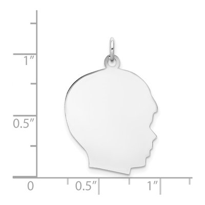 14K White Gold Boy Pendant – view 5