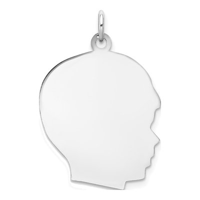 14K White Gold Boy Pendant