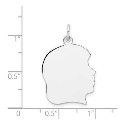 14K White Gold Girl Pendant – view 4