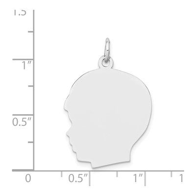 14K White Gold Boy Pendant – view 4