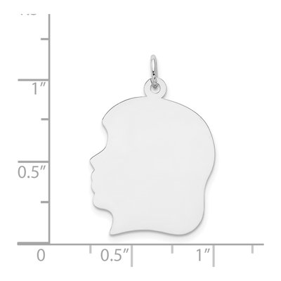 14K White Gold Girl Pendant – view 4