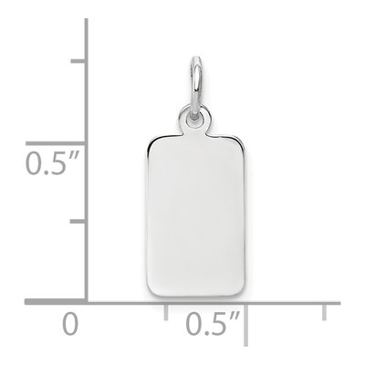 14K White Gold Rectangular Charm – view 3