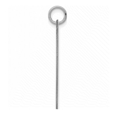 14K White Gold Rectangle Charm – view 3