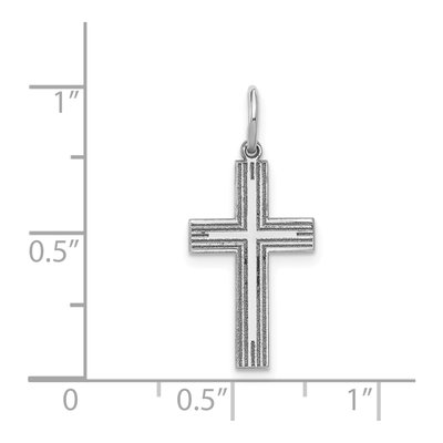 14K White Gold Cross Pendant – view 5