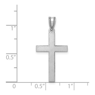 14K White Gold Florentine Cross Pendant – view 4