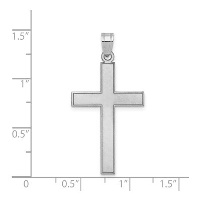 14K White Gold Florentine Cross Pendant – view 4