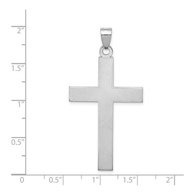14K White Gold Florentine Cross Pendant – view 4