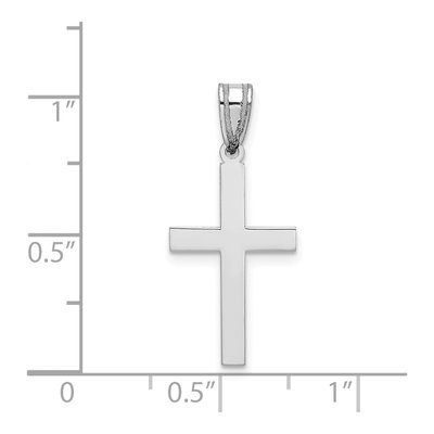14K White Gold Cross Pendant – view 4