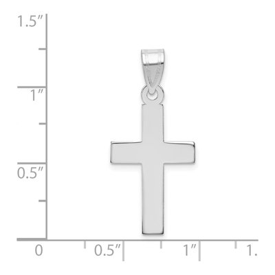 14K White Gold Cross Pendant – view 4