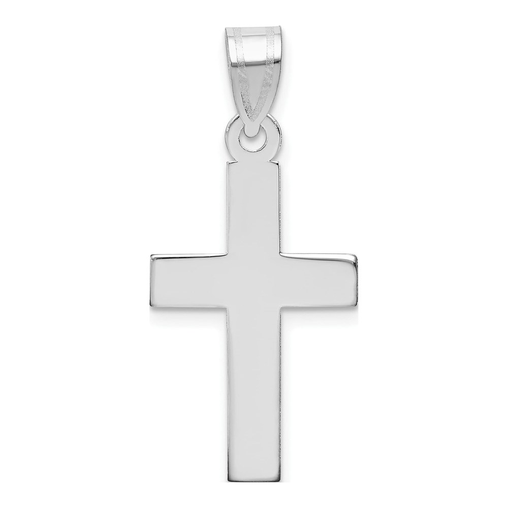 14K White Gold Cross Pendant