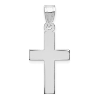 14K White Gold Cross Pendant