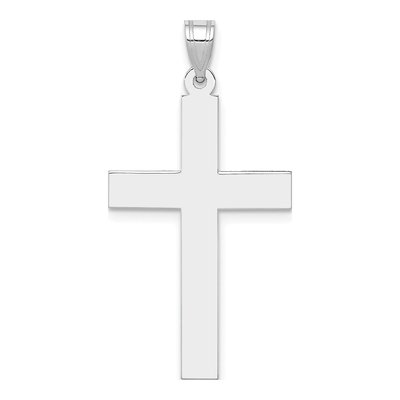 14K White Gold Cross Pendant
