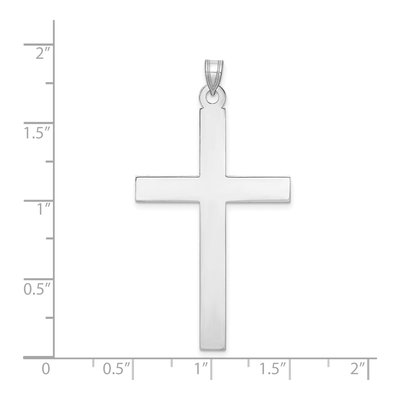 14K White Gold Large Cross Pendant – view 4