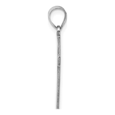 14K White Gold Laser-Etched Cross Pendant – view 3