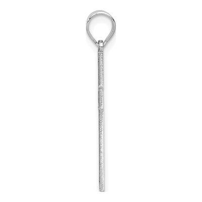 14K White Gold Laser-Etched Cross Pendant – view 3
