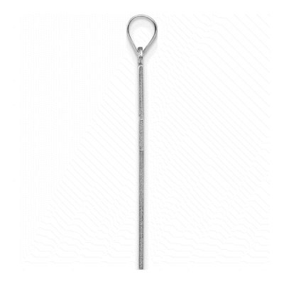 14K White Gold Laser-Etched Cross Pendant – view 3