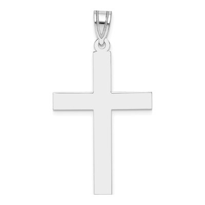 14K White Gold Cross Pendant