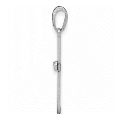 14K White Gold Diamond Cross Pendant – view 3
