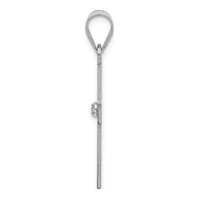 14K White Gold Diamond Cross Pendant – view 3