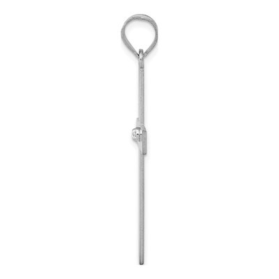 14K White Gold Diamond Cross Pendant – view 3