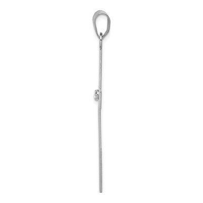 14K White Gold Diamond Cross Pendant – view 3