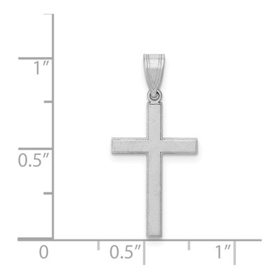 14K White Gold Florentine Cross Pendant – view 4