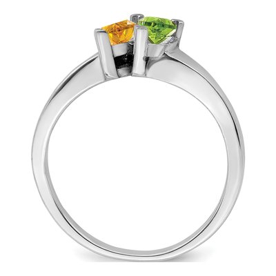 Sterling Silver Personalized 2-Name Couple's Family Ring – view 3