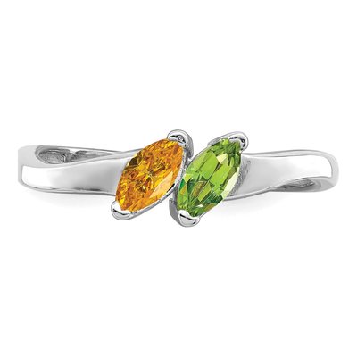 Sterling Silver Personalized 2-Name Couple's Family Ring – view 5