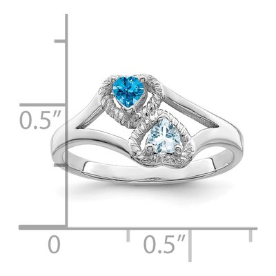 Sterling Silver Personalized 2-Name Couple's Family Ring – view 6