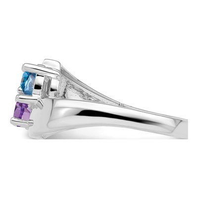 Sterling Silver Personalized 2-Name Couple's Family Ring – view 4